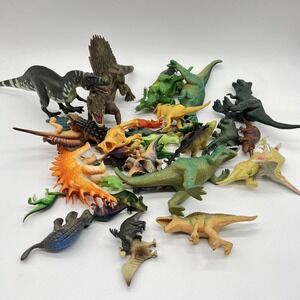 Unbranded Mixed Huge Dinosaur Figure‎ Toy Lot Prehistoric Educational Plastic